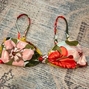 Tropical print bandeau